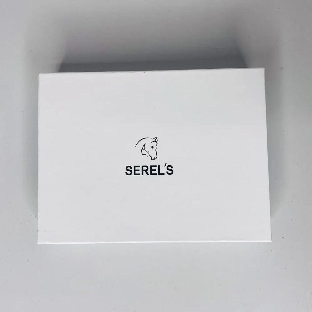Serel's‎ Magic X Wallet Minimalist Leather Green Red Off White NEW In Gift Box